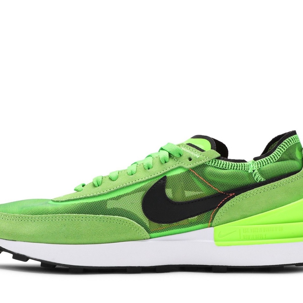 Nike Men's Lime Green Waffle One Sneakers